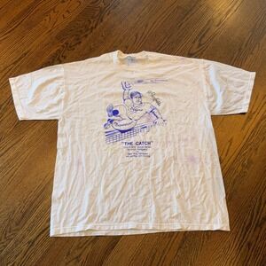 Al Gionfriddo Autographed "The Catch" T Shirt XL‎ 1947 World Series READ